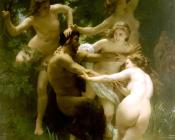 William-Adolphe Bouguereau : Nymphs and Satyr